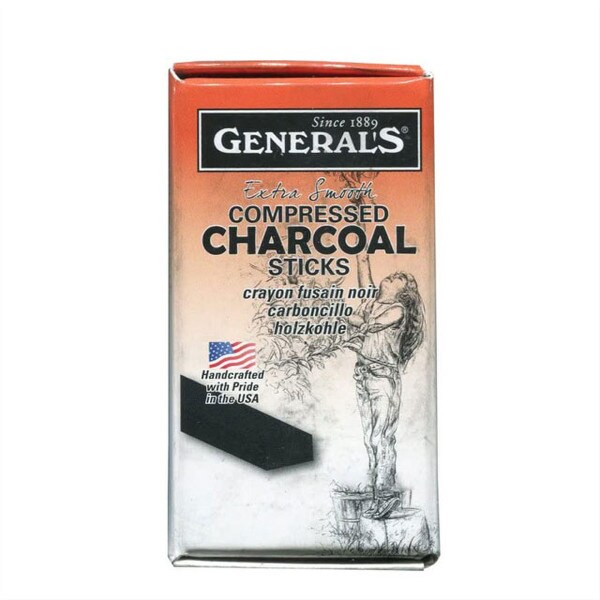 General's Compressed Charcoal 6B Sticks